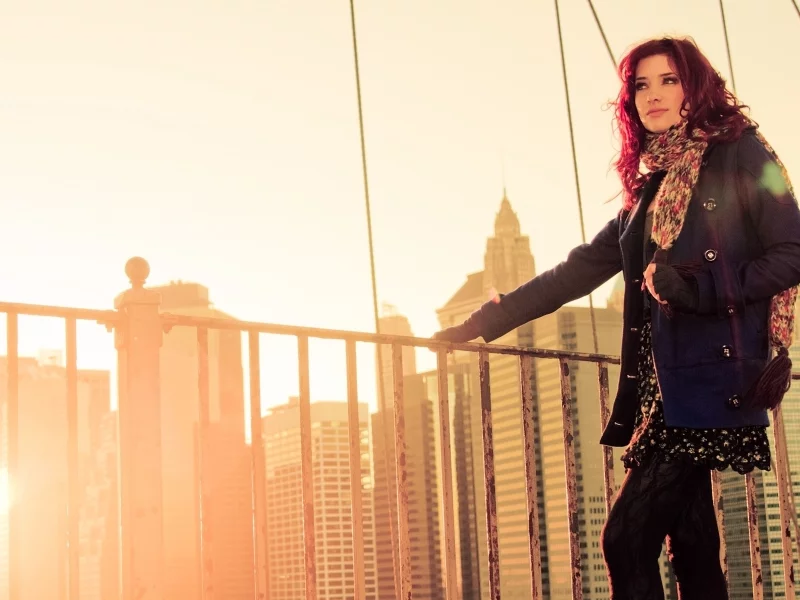 солнце, город, девушка, susan coffey, лучи, models