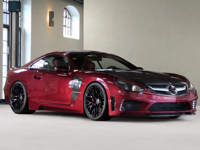 красный, сл класс, красный, r230, red, royale, отражение, мерседес бенц, carlsson, mercedes-benz, блеск, sl-klasse, передняя часть, c25