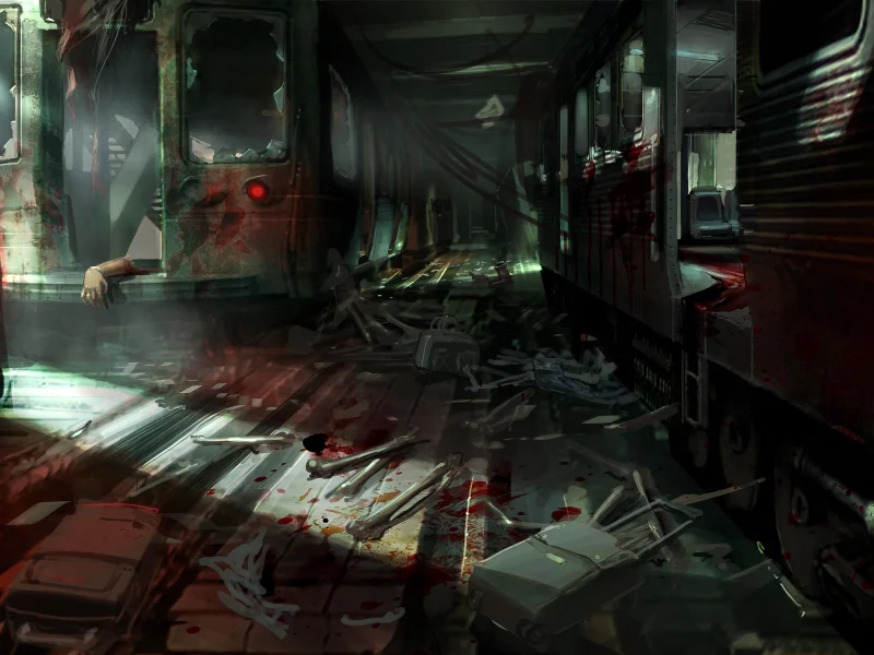 метро, авария, кровь, тоннель, fear 3, кости