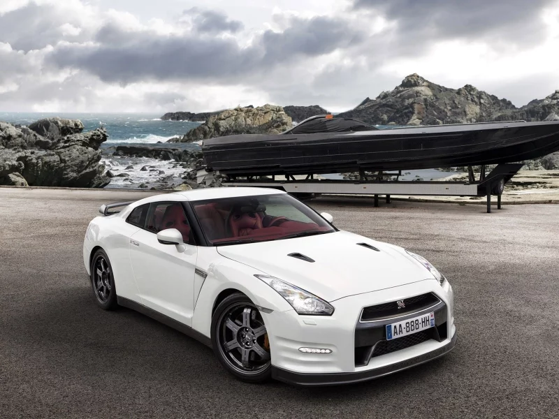 авто обои, лодки, ниссан, auto wallpapers, лодка, gt-r egoist, фото с машинами, nissan, катера