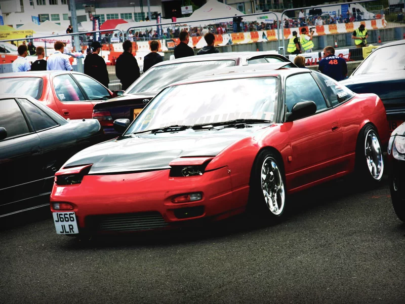 nissan, drift, red, 240sx