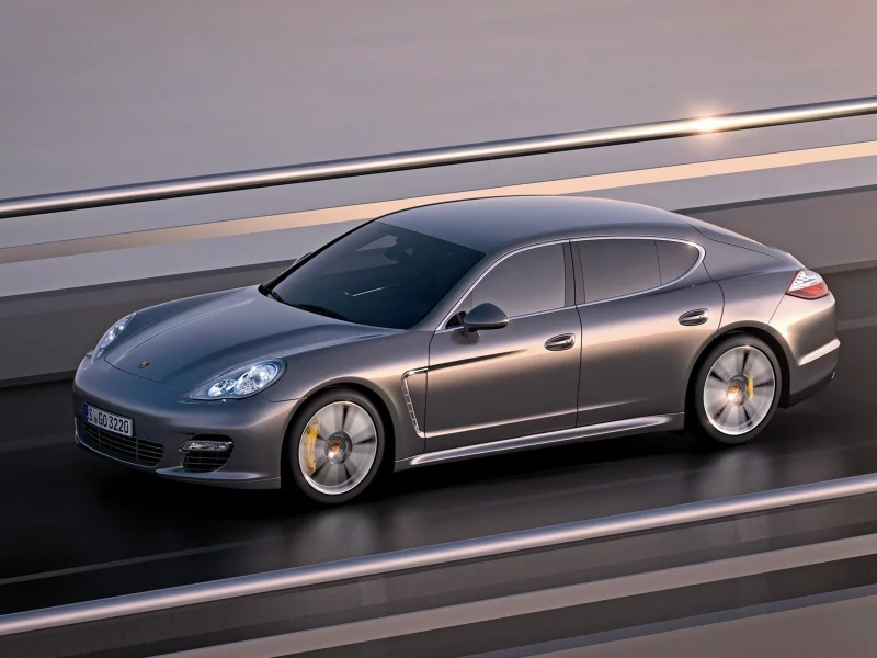 porsche, panamera turbo-s, серая