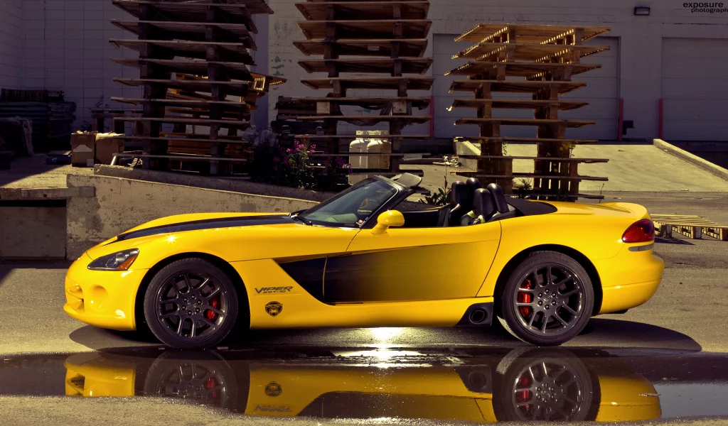 viper, dodge, желтый