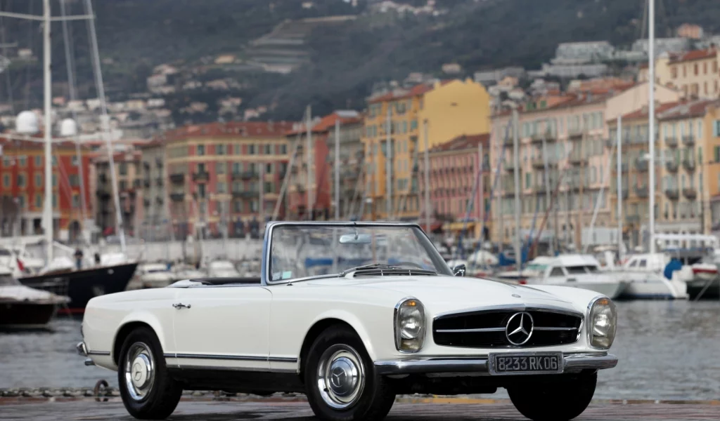 benz, 230 sl, классика, белый, ретро, mercedes