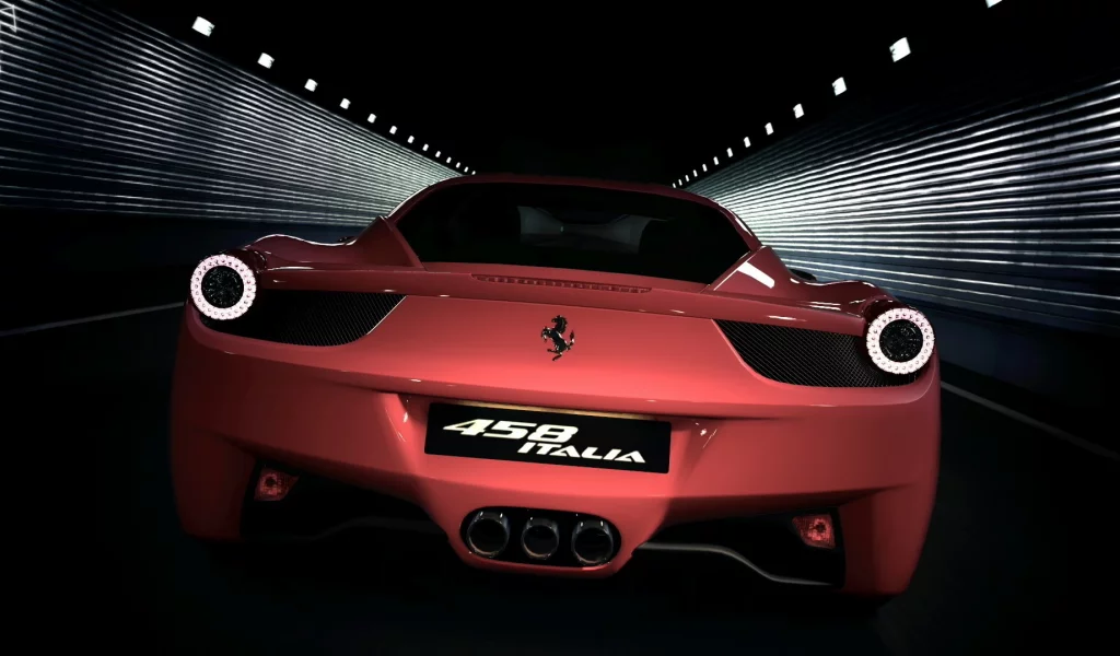спорткар, зад, 458italia, ferrari