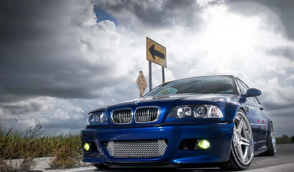 m3, небо, florida, дорога, облака, bmw, miami