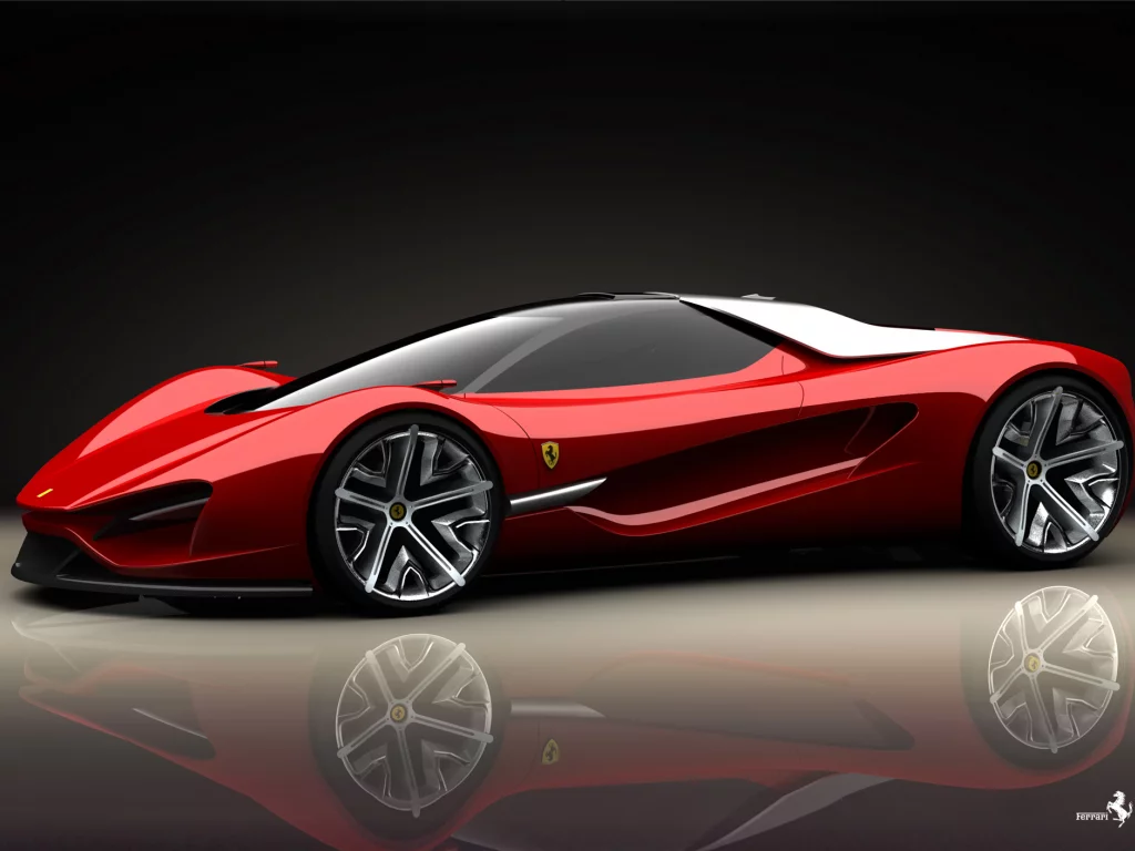 xezri, рисованый, концепт, рендер, ferrari
