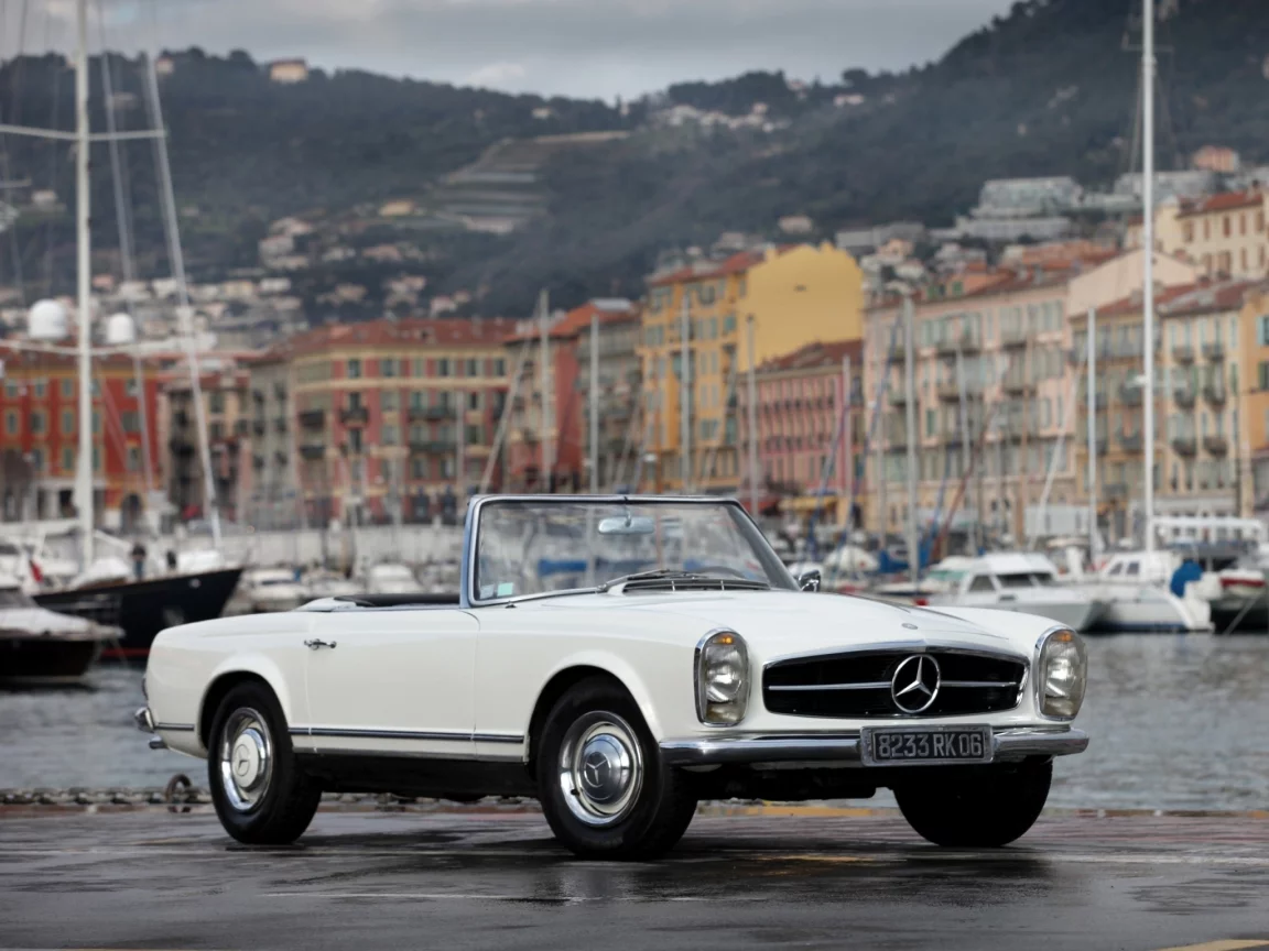 benz, 230 sl, классика, белый, ретро, mercedes