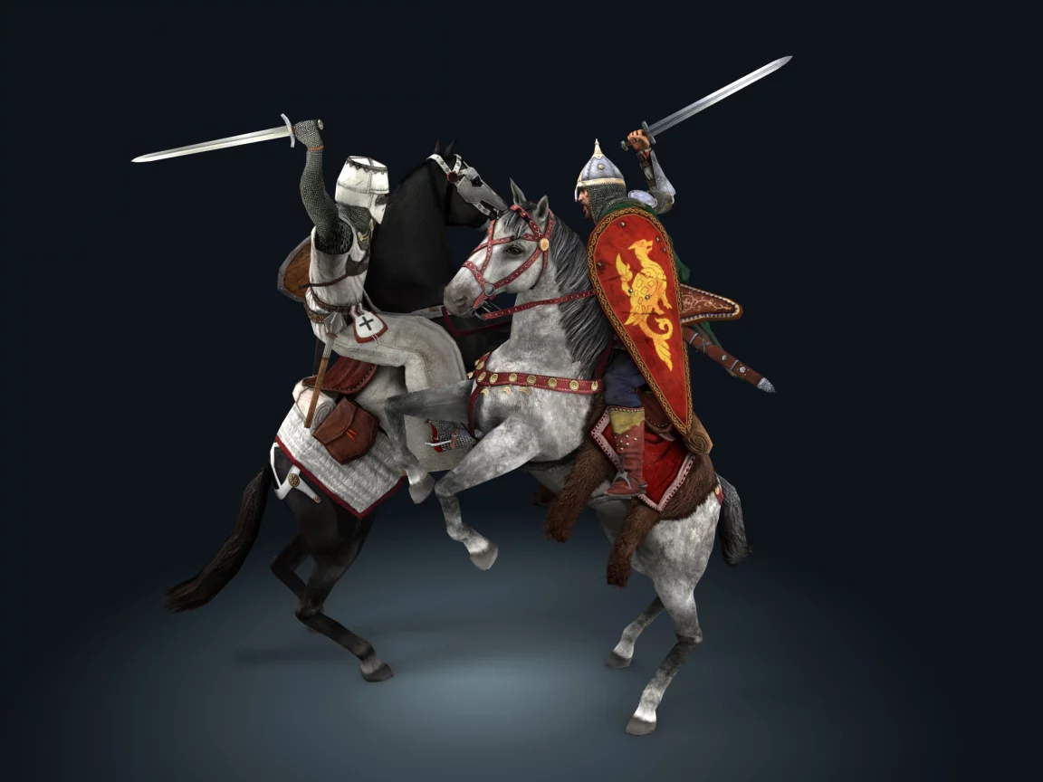 rusichi total war, конники, тевтонец, русич
