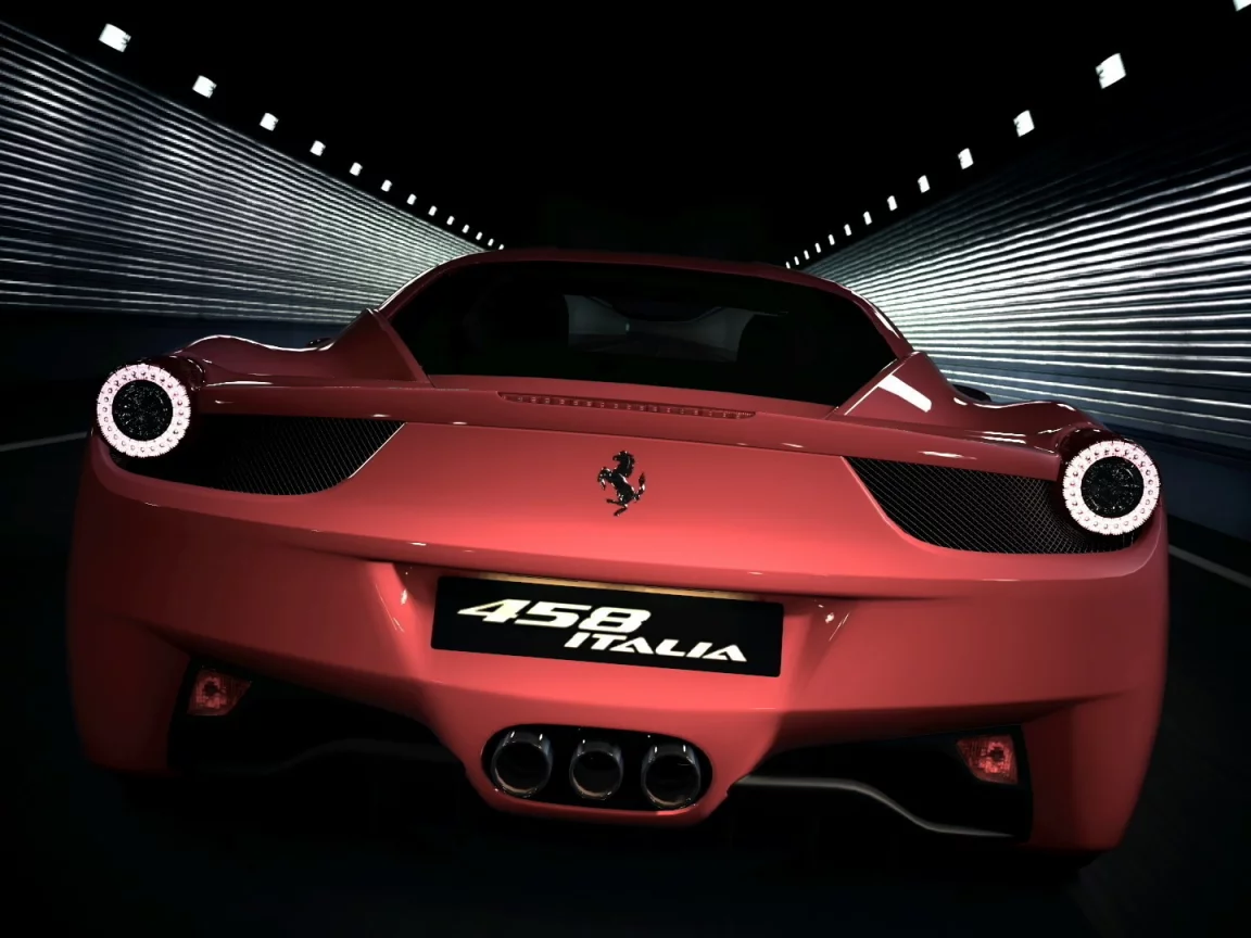 спорткар, зад, 458italia, ferrari