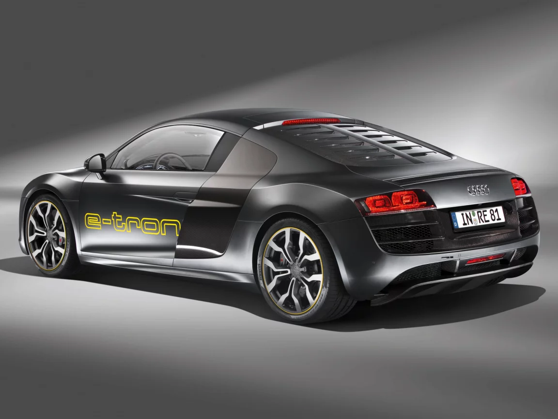 задняя часть, r8, audi, prototype, e-tron