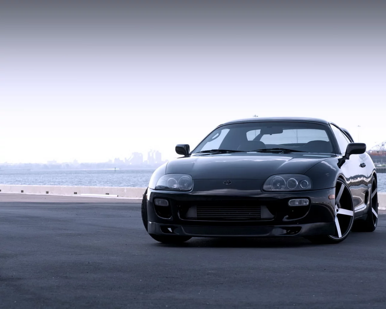 тойота, toyota, набережная, черная, супра, порт, тюнинг, supra