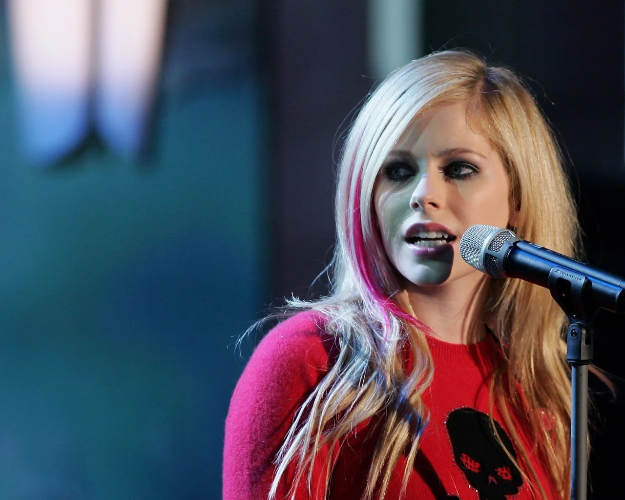 avril, lavigne, концерт, микрофон