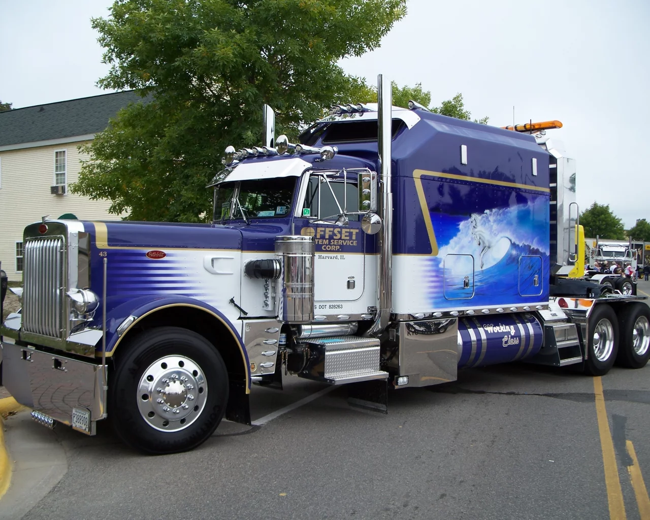 грузовик, спальный отсек, peterbilt, кабина