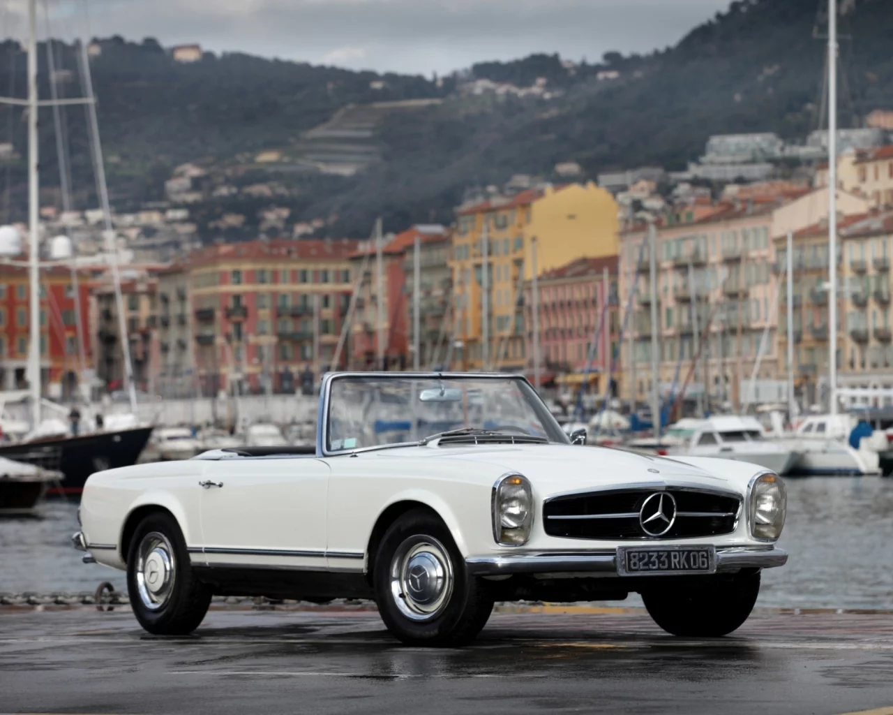 benz, 230 sl, классика, белый, ретро, mercedes