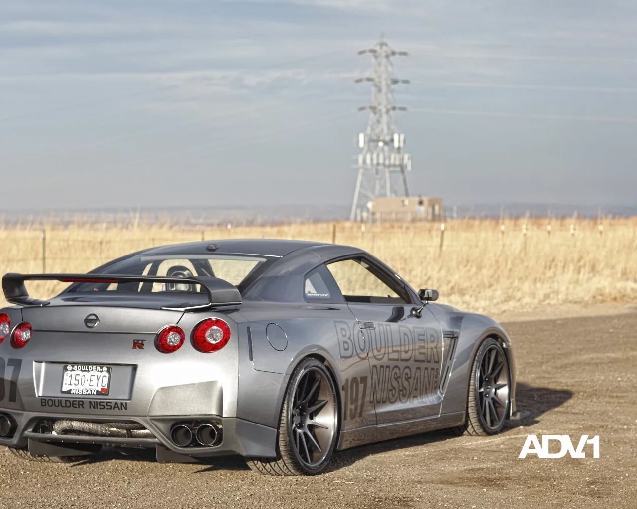 adv1, задняя часть, поле, gt-r, nissan, автомобильные диски