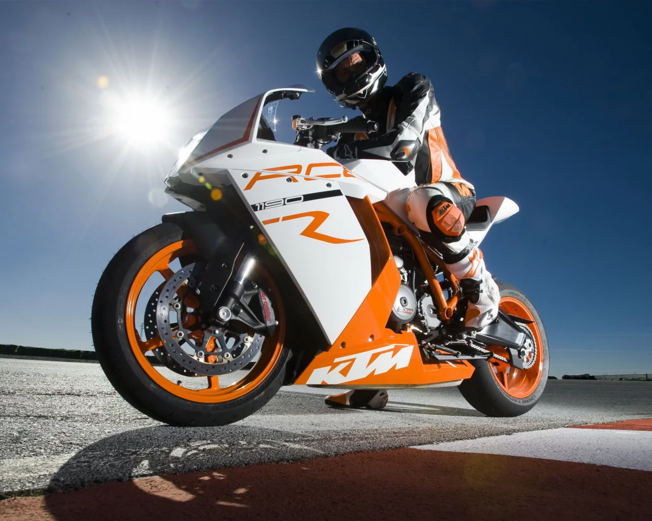 ктм, мотоцикл, байк, небо, лучи, 1190, rc8-x, ktm, солнце, трасса
