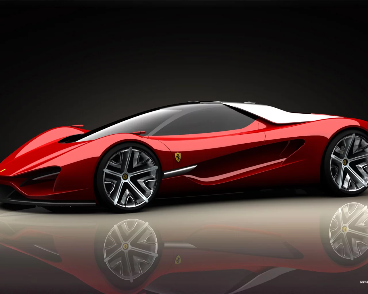 xezri, рисованый, концепт, рендер, ferrari