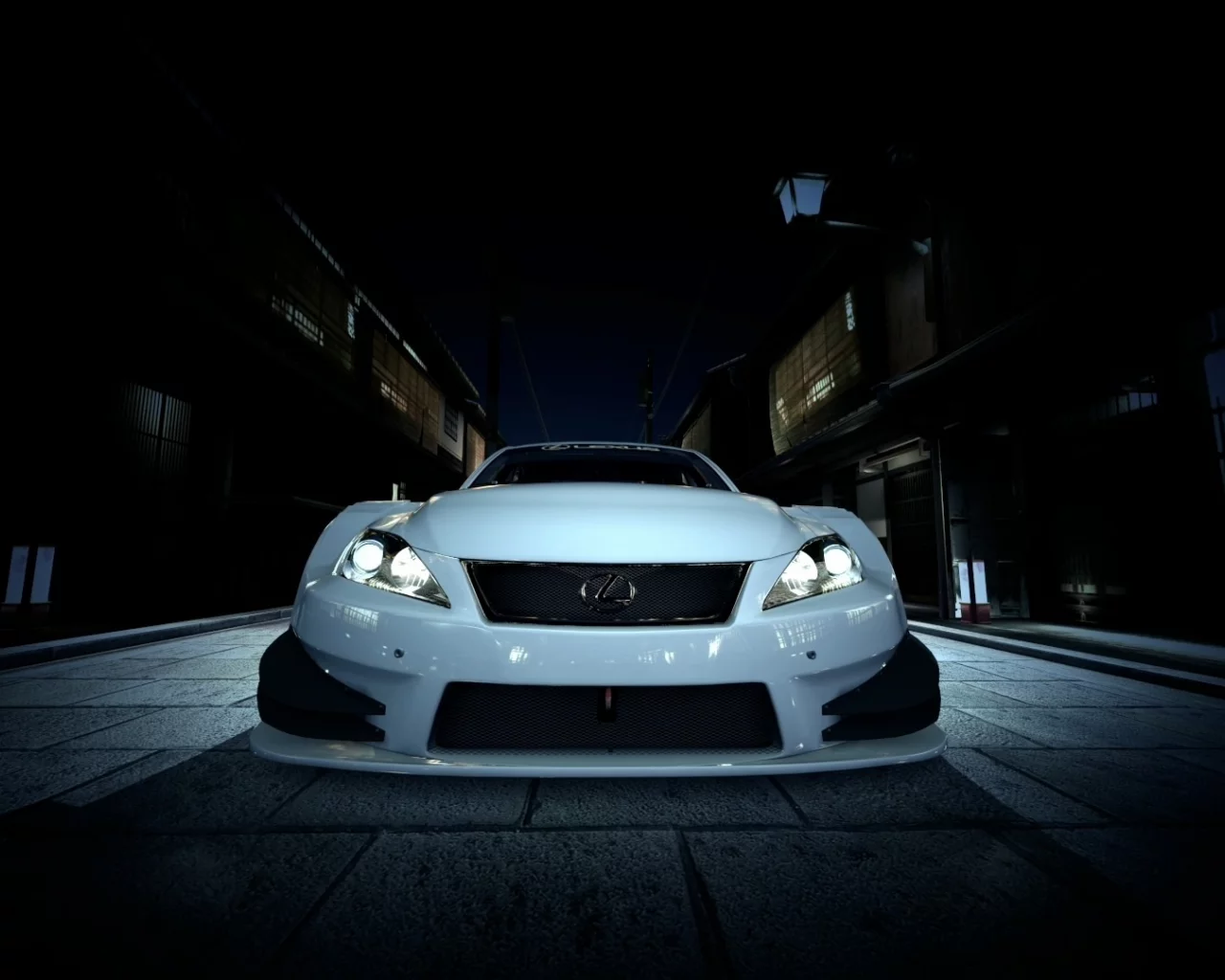 ночь, tuning, машины, фонари, lexus, тюнинг, gt5, япония, grantourismo5, игры, города, дым, дрифт, night