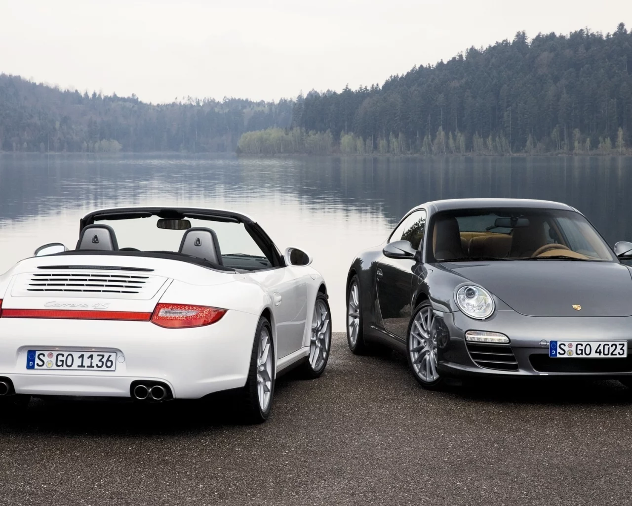 два, 911, озеро, porsche