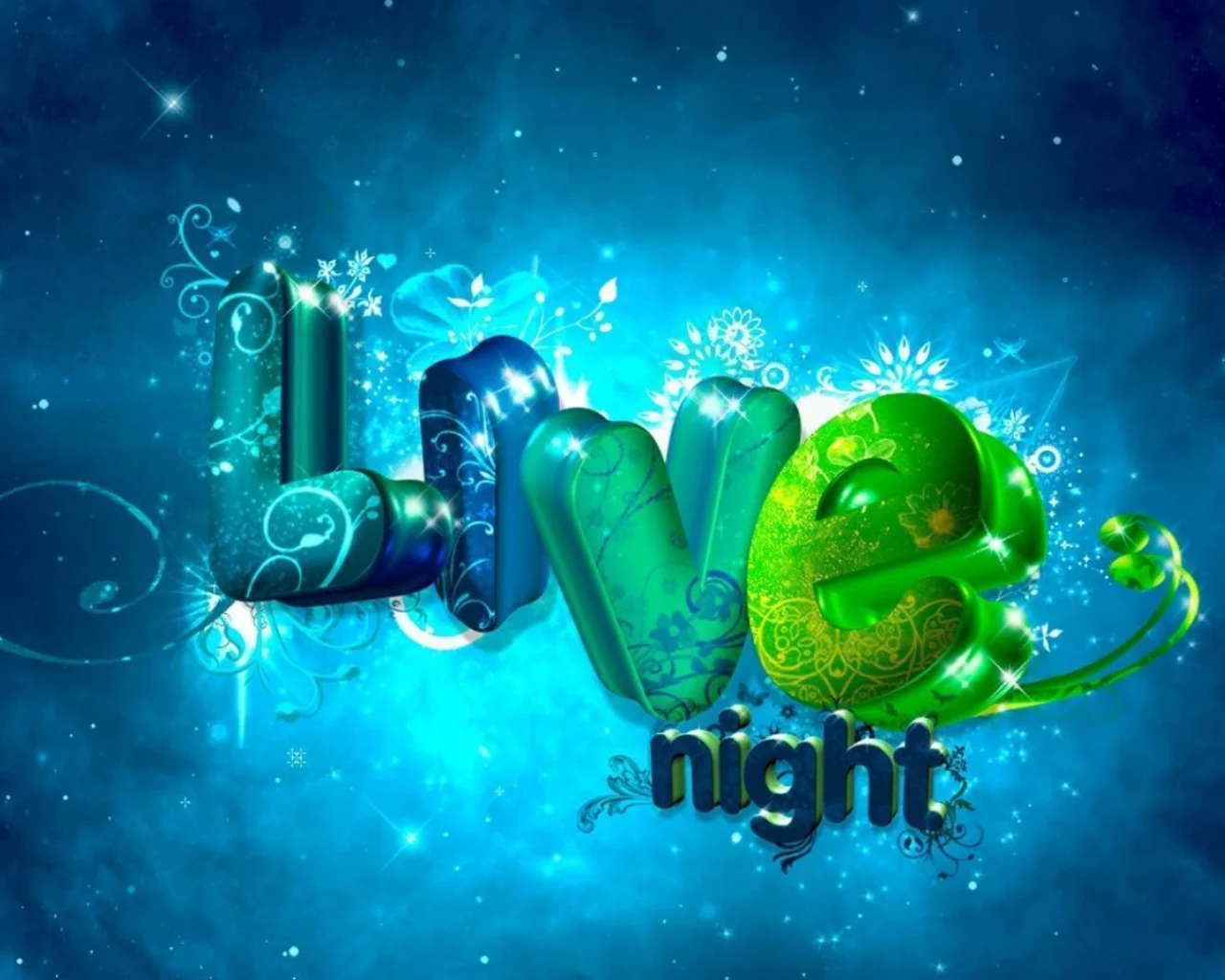 live night, живая ночь, 3d, буквы, ночь, жизнь, арт, надпис