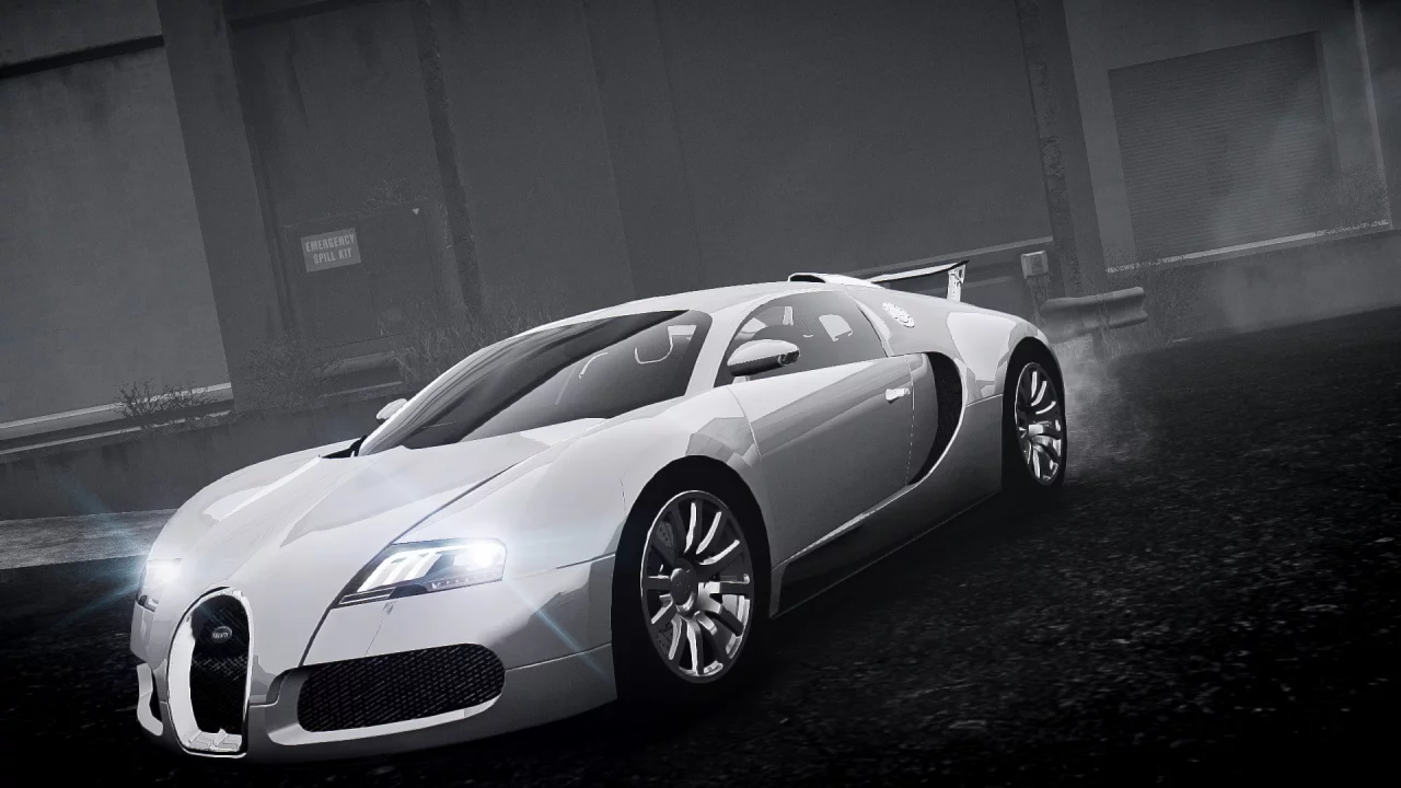 gta 4, туман, машина, bugatti veyron