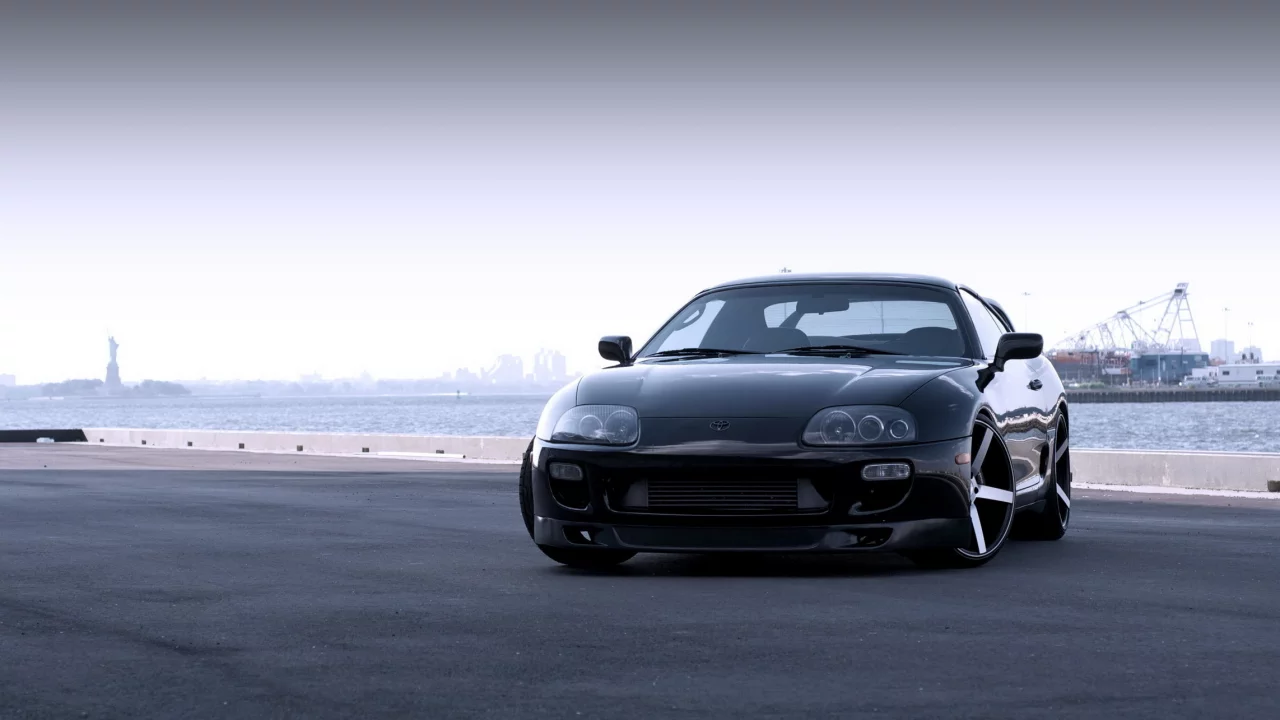 тойота, toyota, набережная, черная, супра, порт, тюнинг, supra
