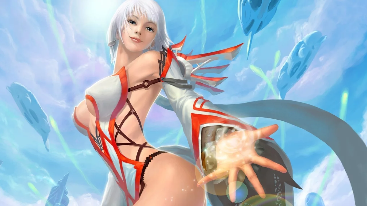 cabal online, девушка, блондинка, небо, корабли, арт
