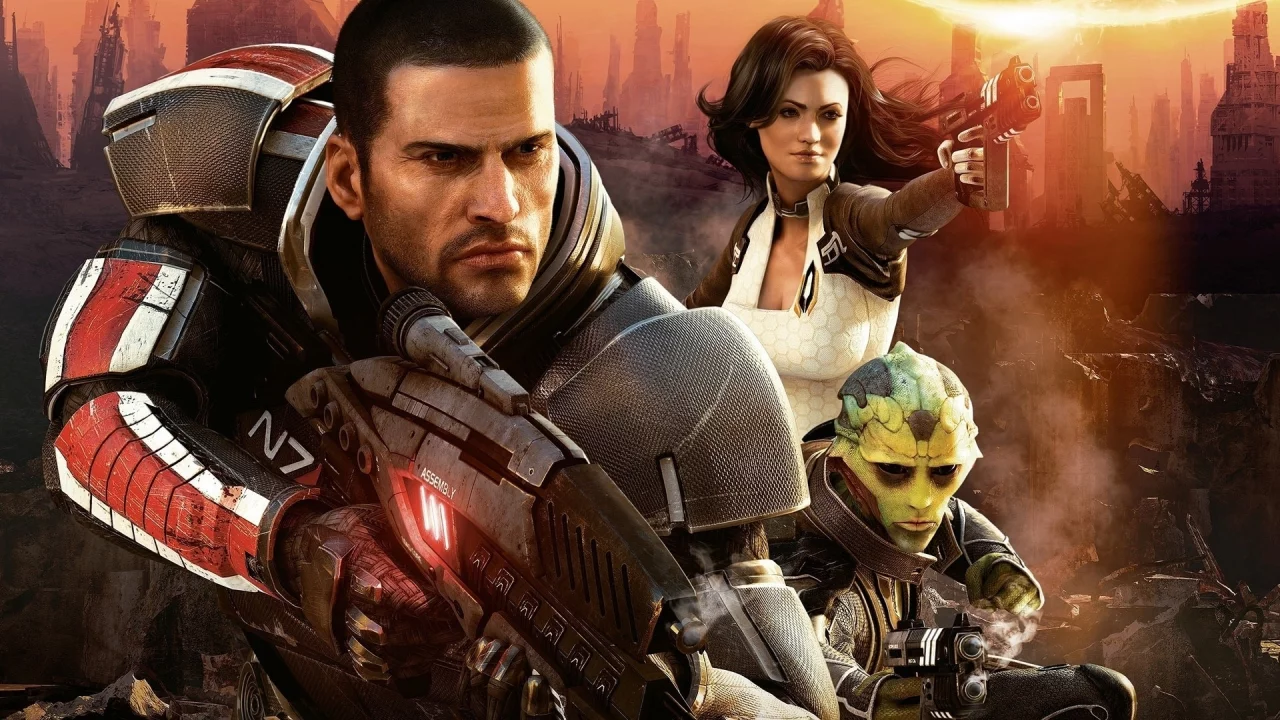 shepard, mass effect 2, poster, космическая сага, игры