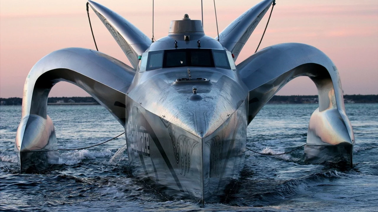 earthrace, stealth, hightech, yacht
