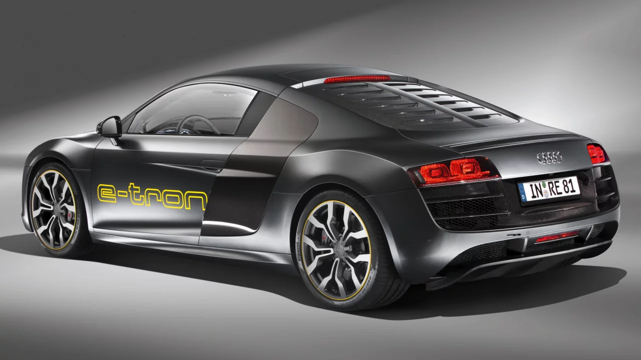 задняя часть, r8, audi, prototype, e-tron