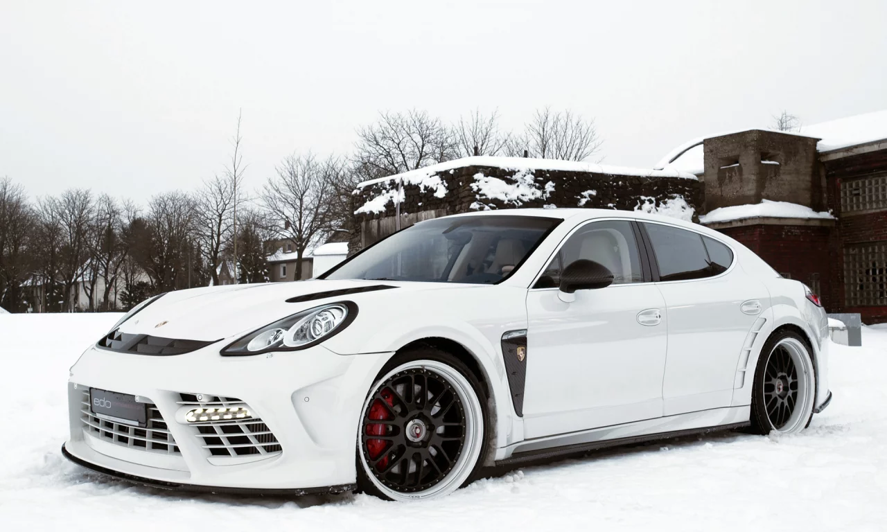 tuning, зима, panamera, porsche, снег