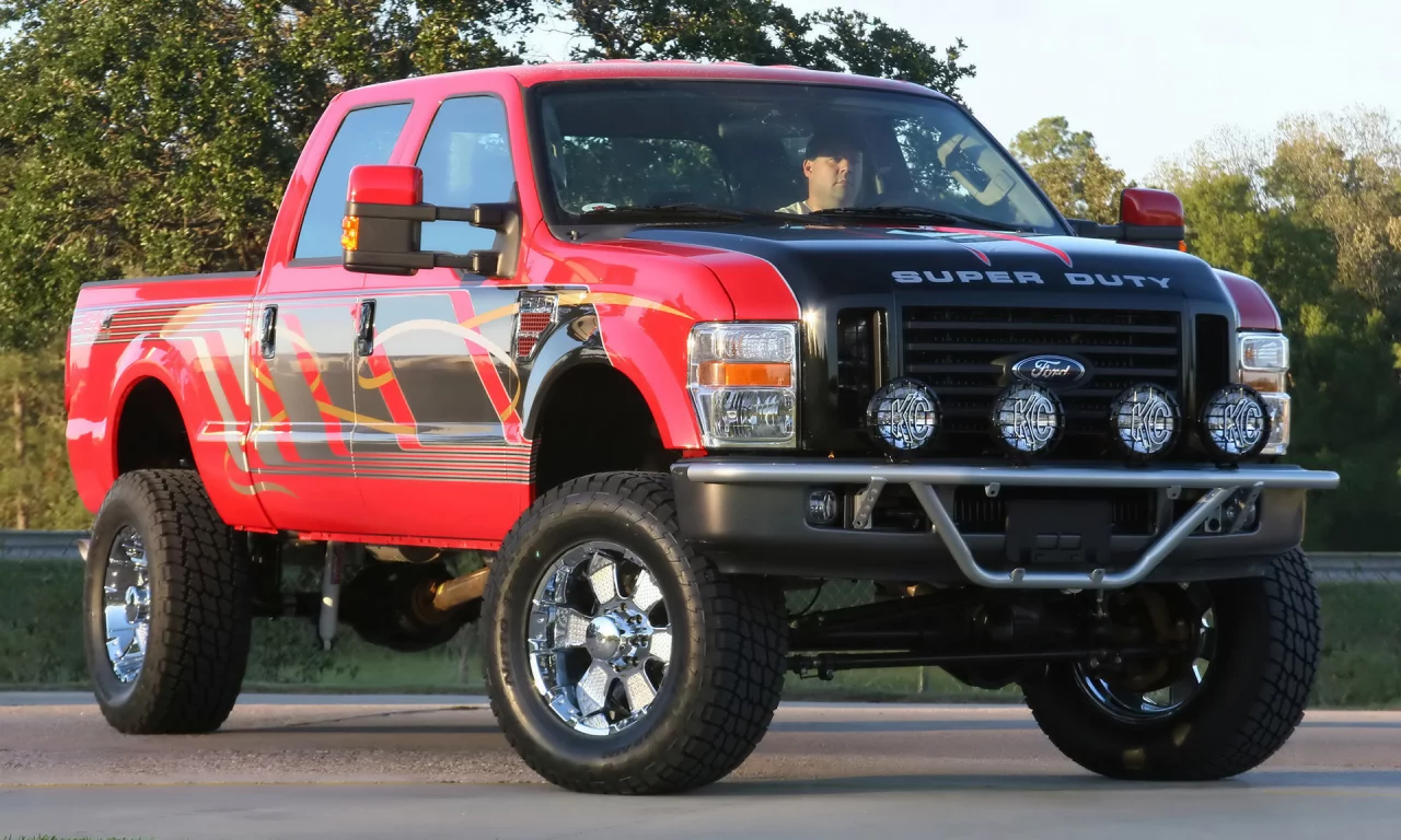 f-250, red, ford, форд, duty, пикап, sema, super, красный, by fabtech