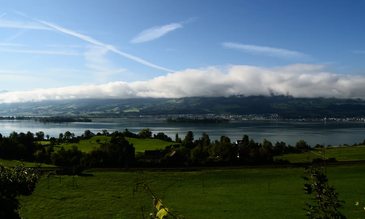 облака, озеро, горы, z__richsee, небо, природа