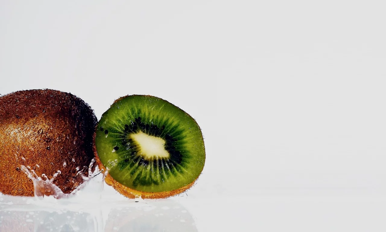 kiwi, water, macro, киви, фрукт, fruit, вода