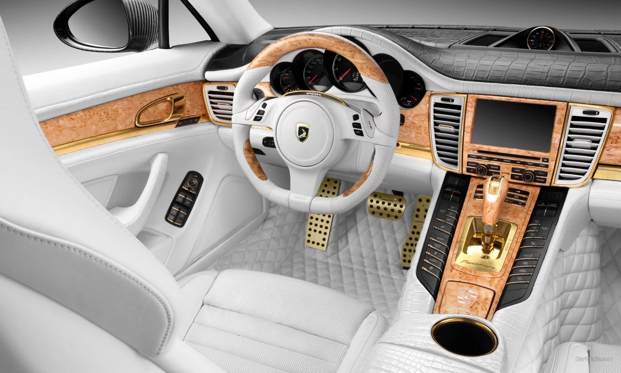 мечта, золото, крокодиловая, салон, panamera, кожа, porshe, эксклюзив