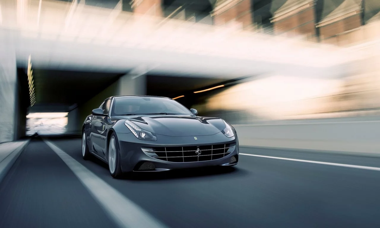 тоннель, феррари, в движении, ferrari