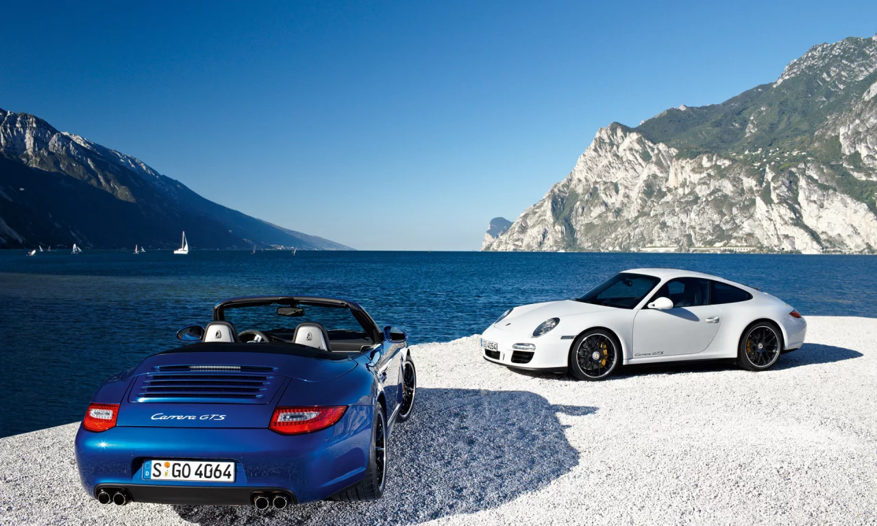 997, porsche, синий, белый