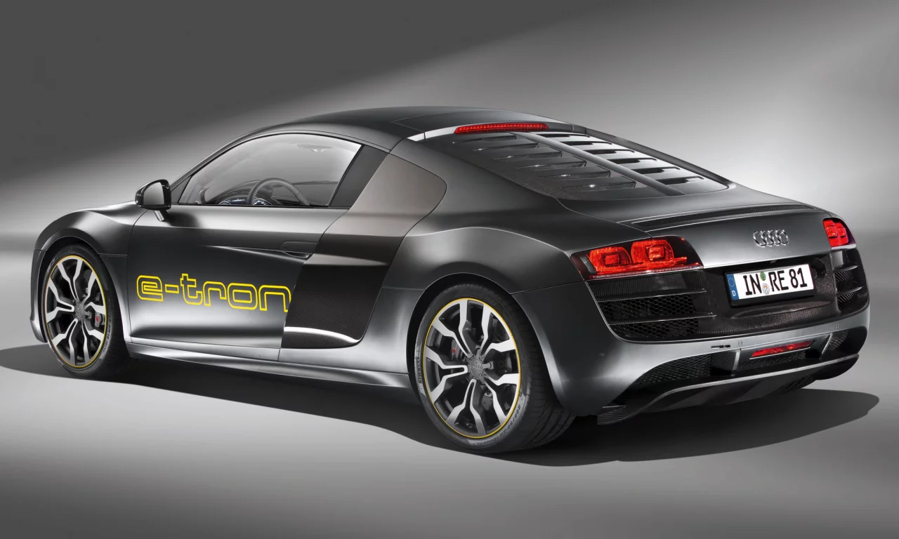 задняя часть, r8, audi, prototype, e-tron