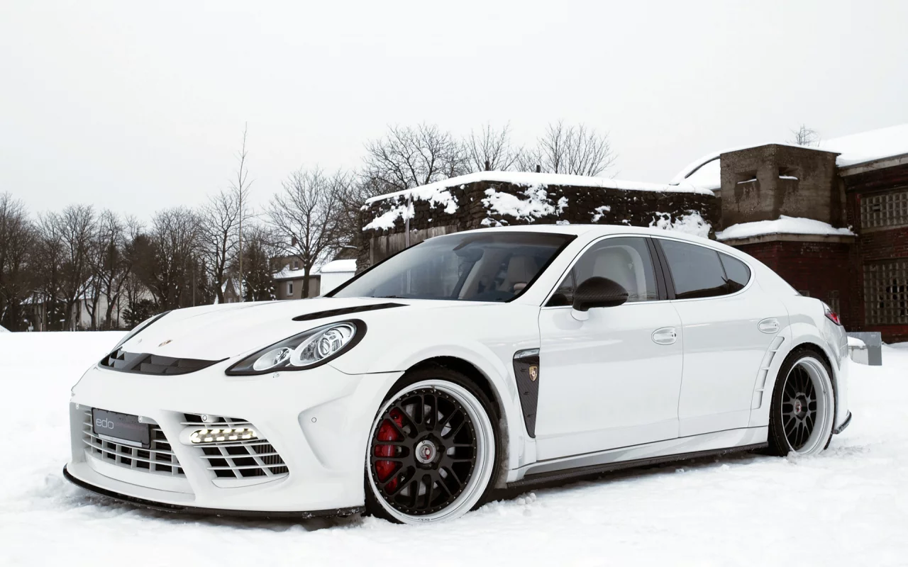 tuning, зима, panamera, porsche, снег