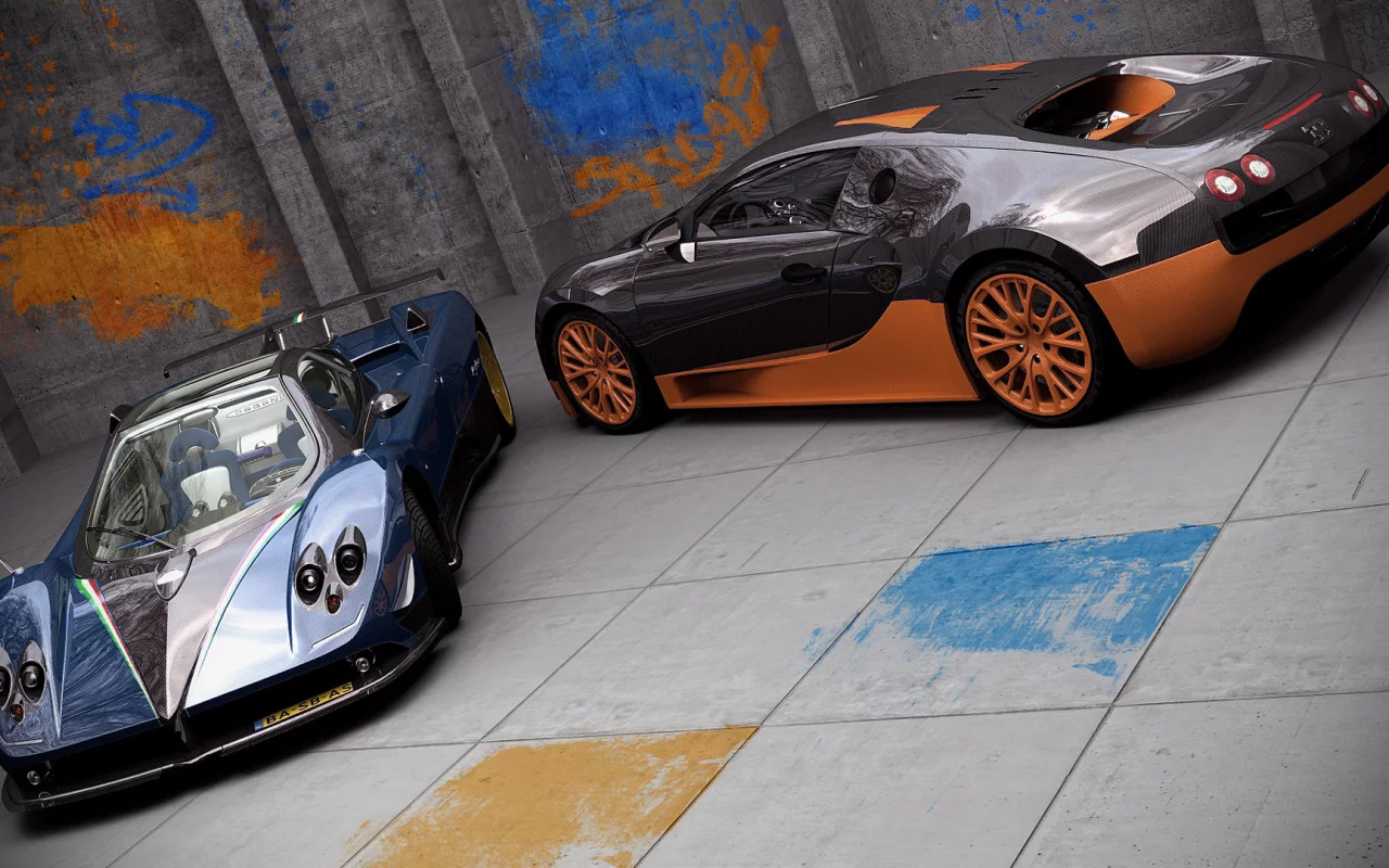 ракеты, две, zonda tricolor, bugatti ss