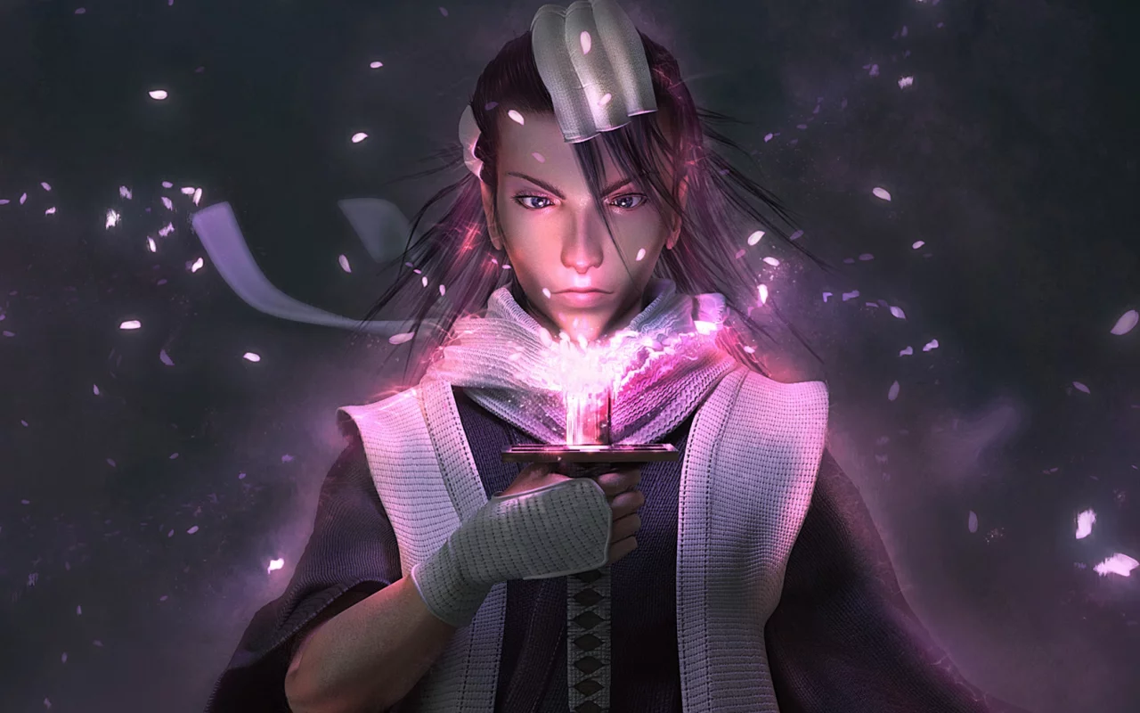цветение, капитан, блич, art, аниме, арт, kuchiki byakuya, осколки, сенбонзакуру кагиеши