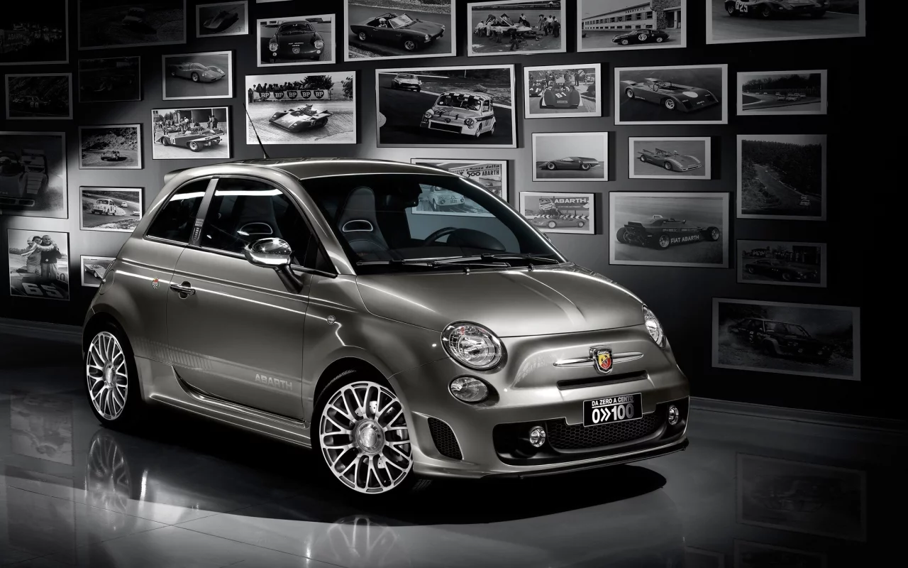 abarth, фиат, стена с фотографиями, ретро, fiat, da zero a cento, 500