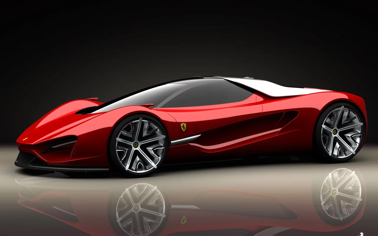xezri, рисованый, концепт, рендер, ferrari