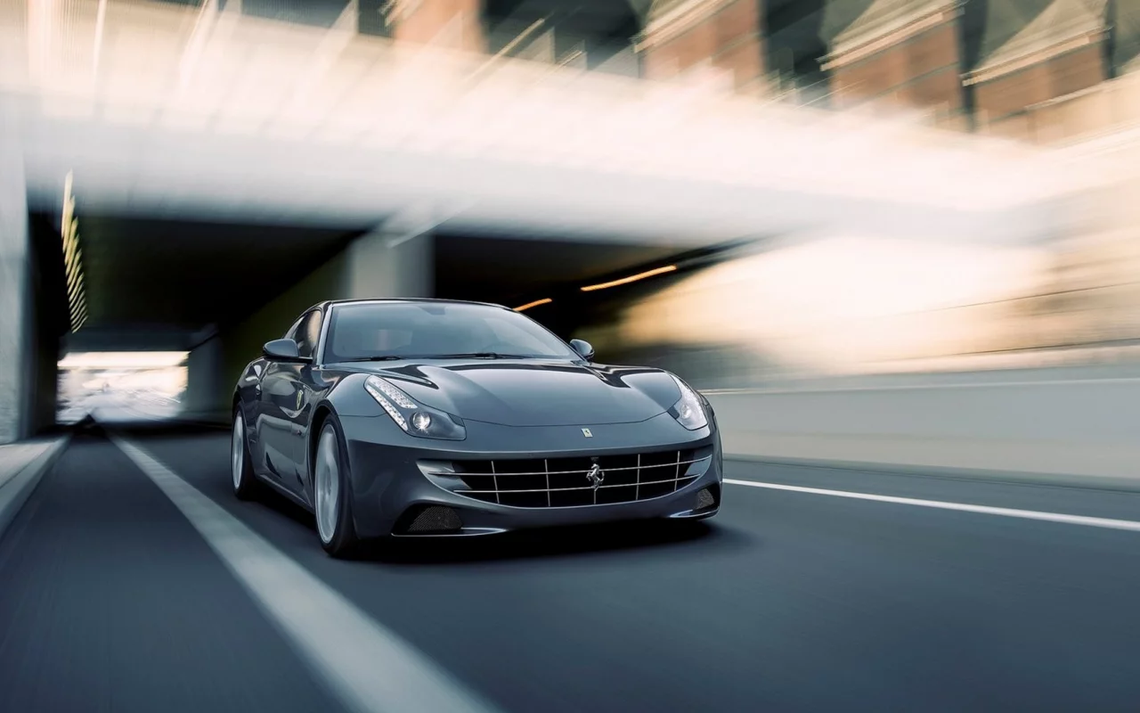 тоннель, феррари, в движении, ferrari