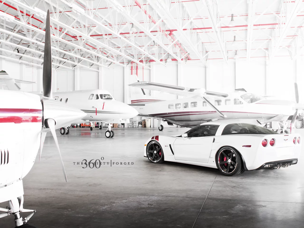 corvette, задняя часть, white, корвет, шевроле, chevrolet, 360 three sixty forged, z06, ангар