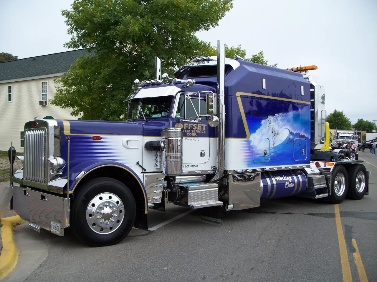 грузовик, спальный отсек, peterbilt, кабина