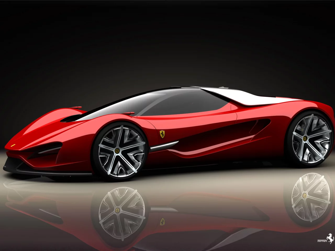 xezri, рисованый, концепт, рендер, ferrari