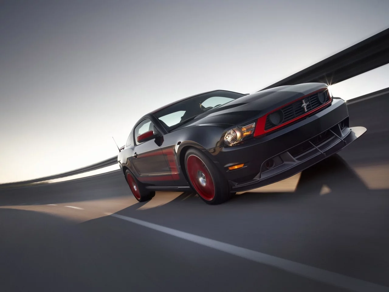 трасса, mustang, ford