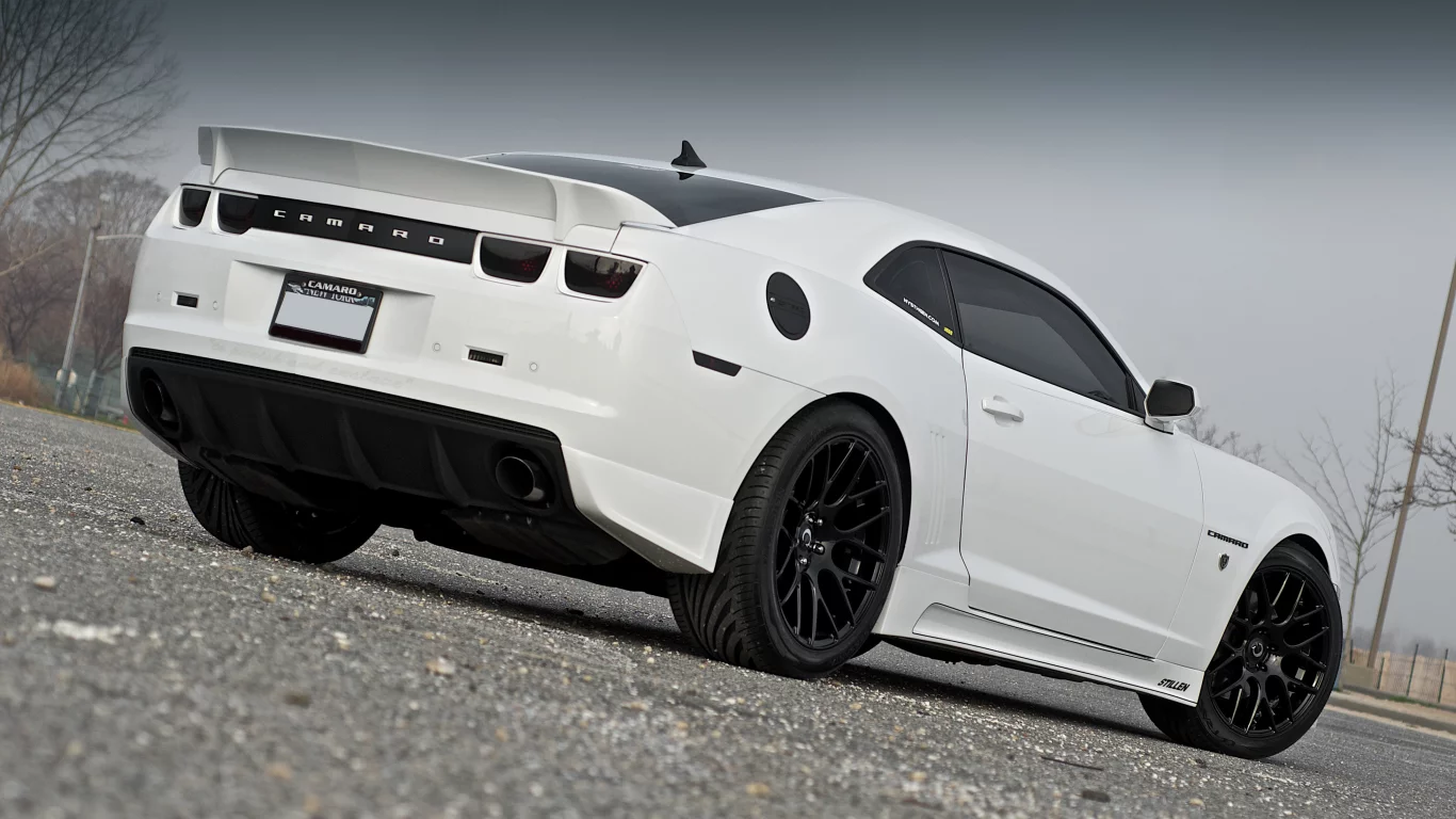 chevrolet, camaro, тюнинг, мускул кар, белый, white, камаро, шевроле, stillen, задняя часть